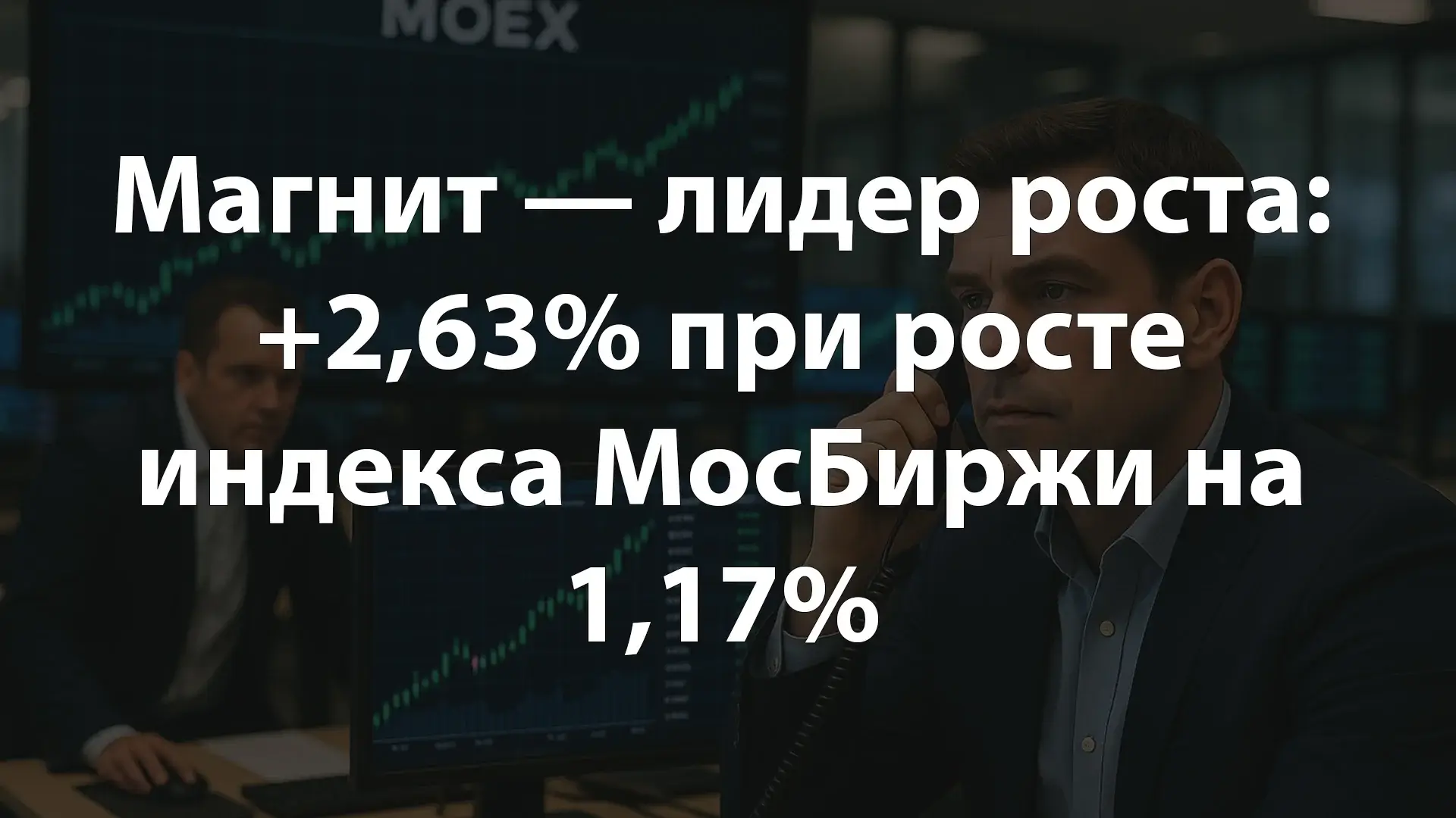 Магнит — лидер роста: +2,63% при росте индекса МосБиржи на 1,17%