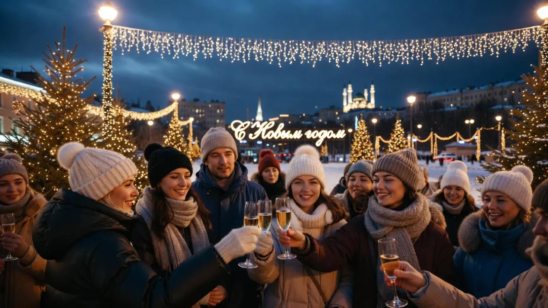 Празднование нового года в Казани 2026