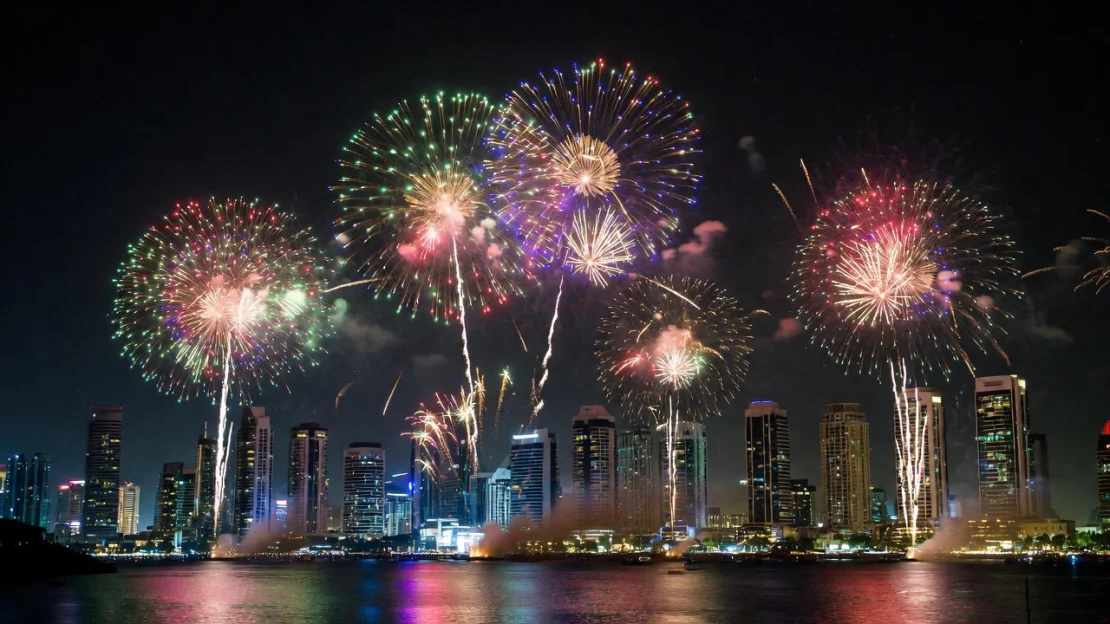 Празднование нового года в ОАЭ 2026: Дубай с фейерверками
