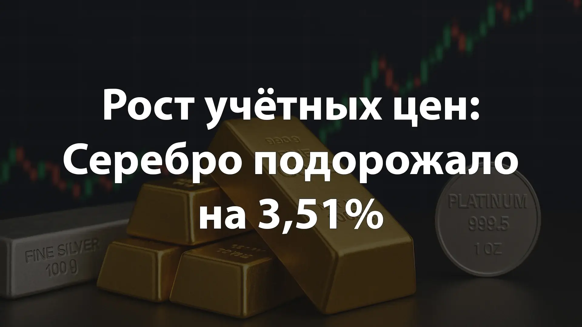 Рост учётных цен: Серебро подорожало на 3,51%