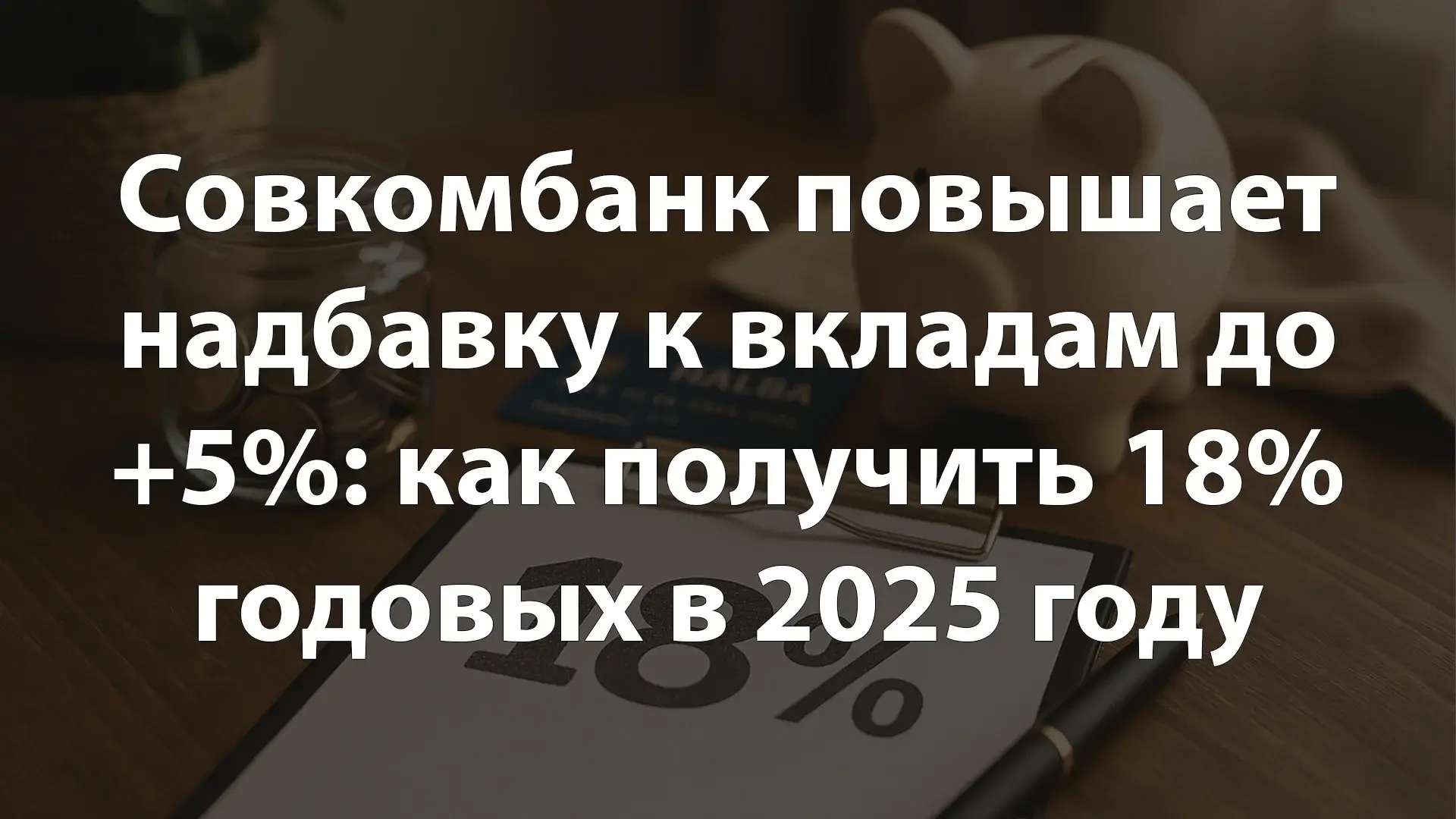 Совкомбанк повышает надбавку к вкладам до +5%: как получить 18% годовых в 2025 году