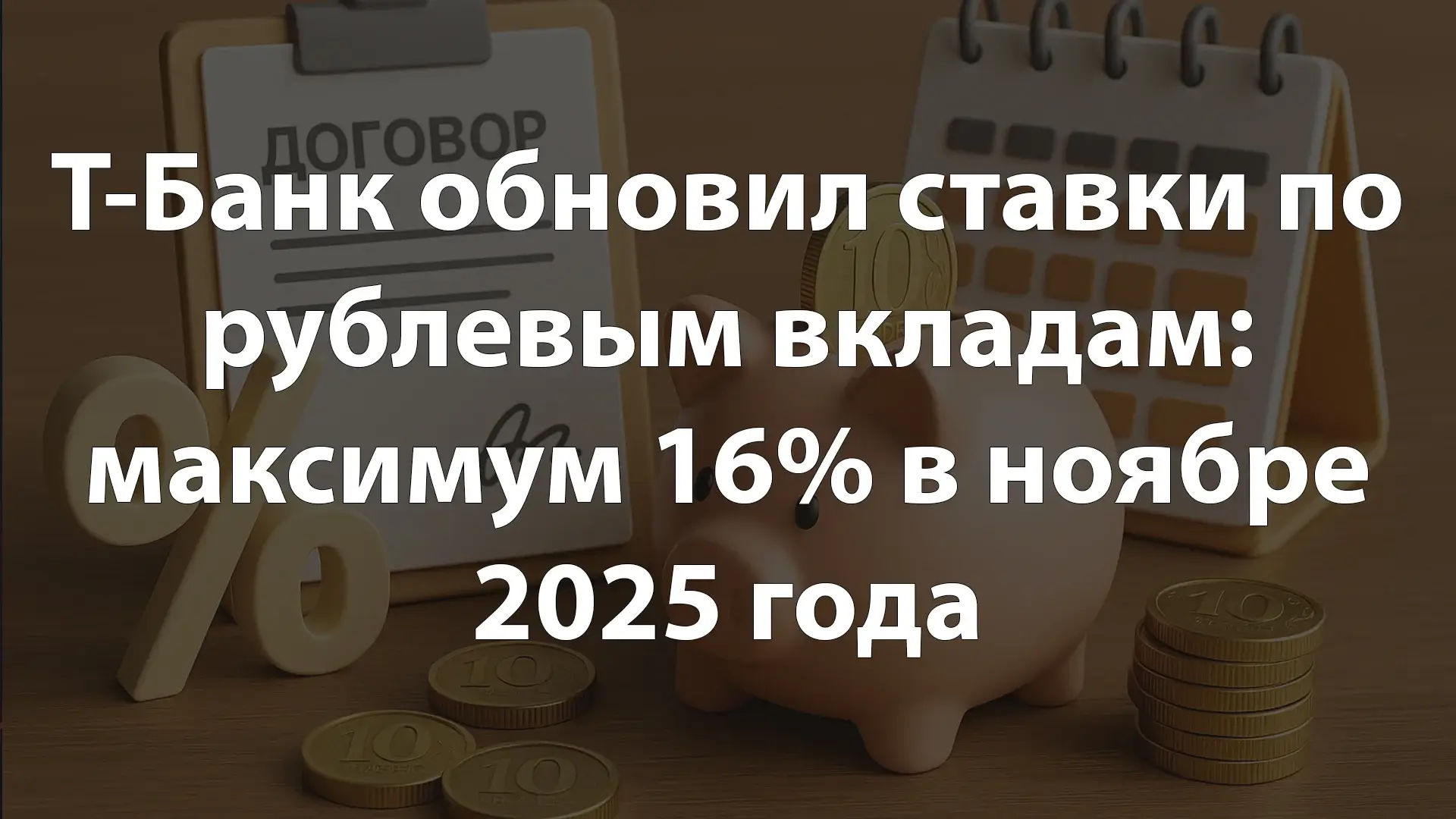 Т-Банк обновил ставки по рублевым вкладам: максимум 16% в ноябре 2025 года