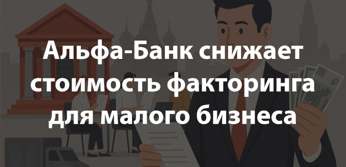Альфа-Банк снижает стоимость факторинга для малого бизнеса: финансирование до 200 млн рублей по ставке ключевая + 2,5%