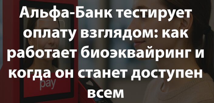 Альфа-Банк тестирует оплату взглядом: как работает биоэквайринг и когда он станет доступен всем