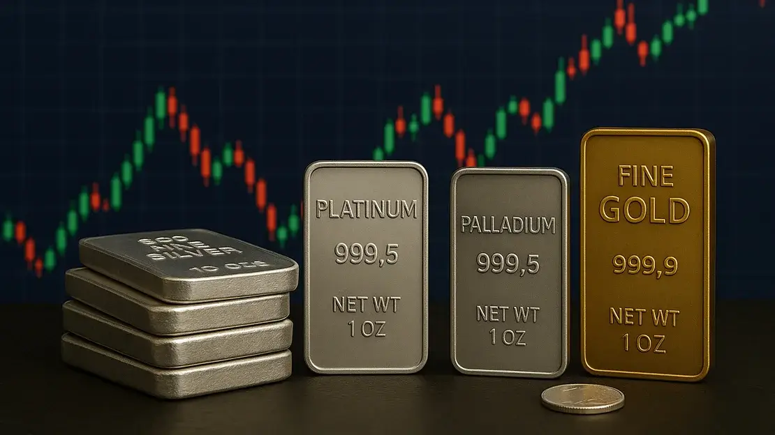 ЦБ РФ опубликовал цены на драгоценные металлы на 17.12.2025: Палладий подорожал на 1,41%