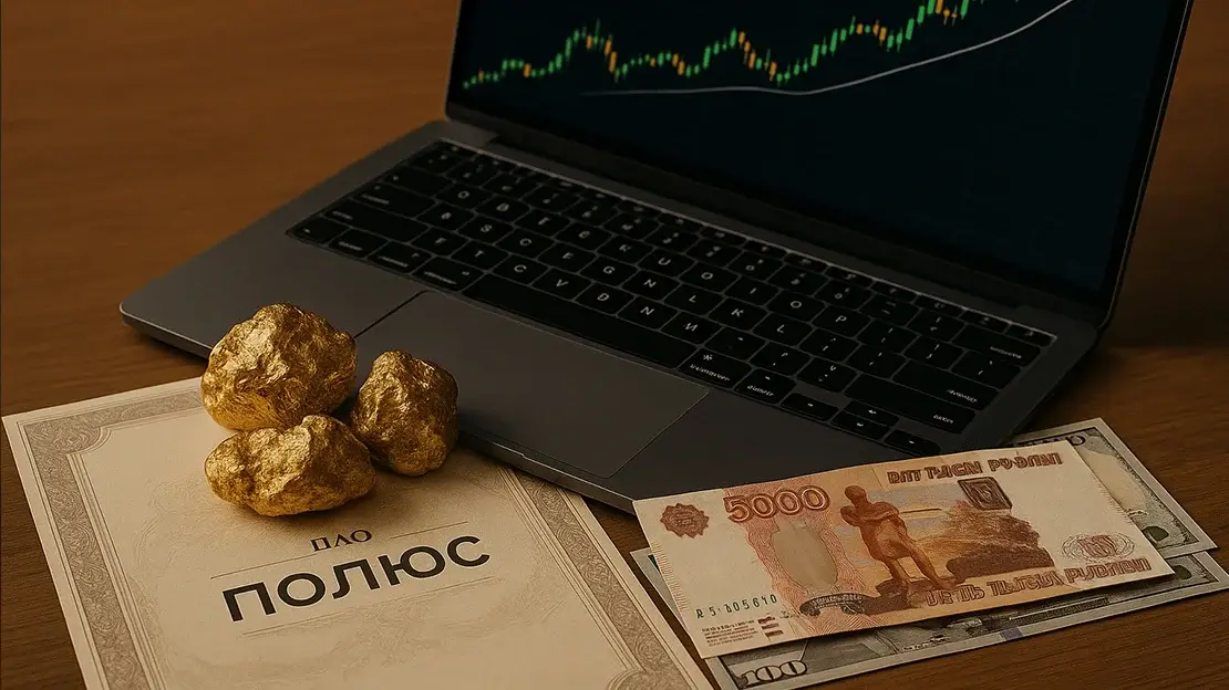 На Московской бирже подведены итоги торгов за 11.12.2025: индекс МосБиржи вырос на 1,04%, а акции компании «Полюс» подорожали на 3,29%