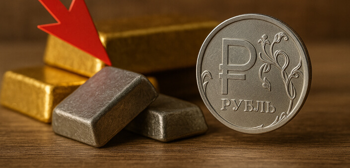 ЦБ обновил цены драгоценных металлов на 6–8 декабря 2025 года: снижение стоимости на фоне укрепления рубля