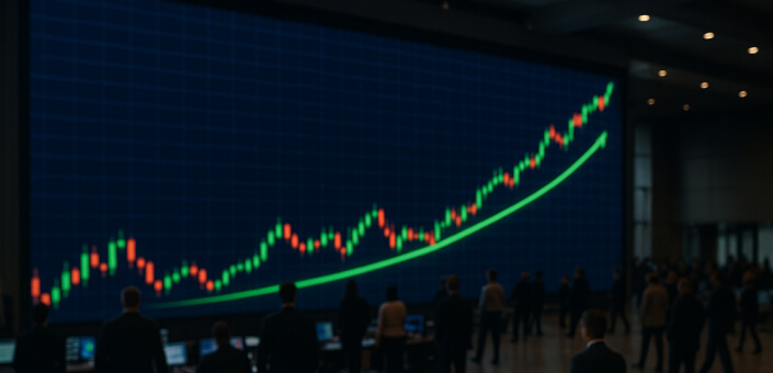 Индекс МосБиржи вырос на 0,39%, акции НЛМК подорожали на 2,21%