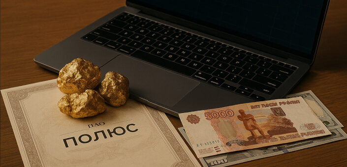 На Московской бирже подведены итоги торгов за 11.12.2025: индекс МосБиржи вырос на 1,04%, а акции компании «Полюс» подорожали на 3,29%