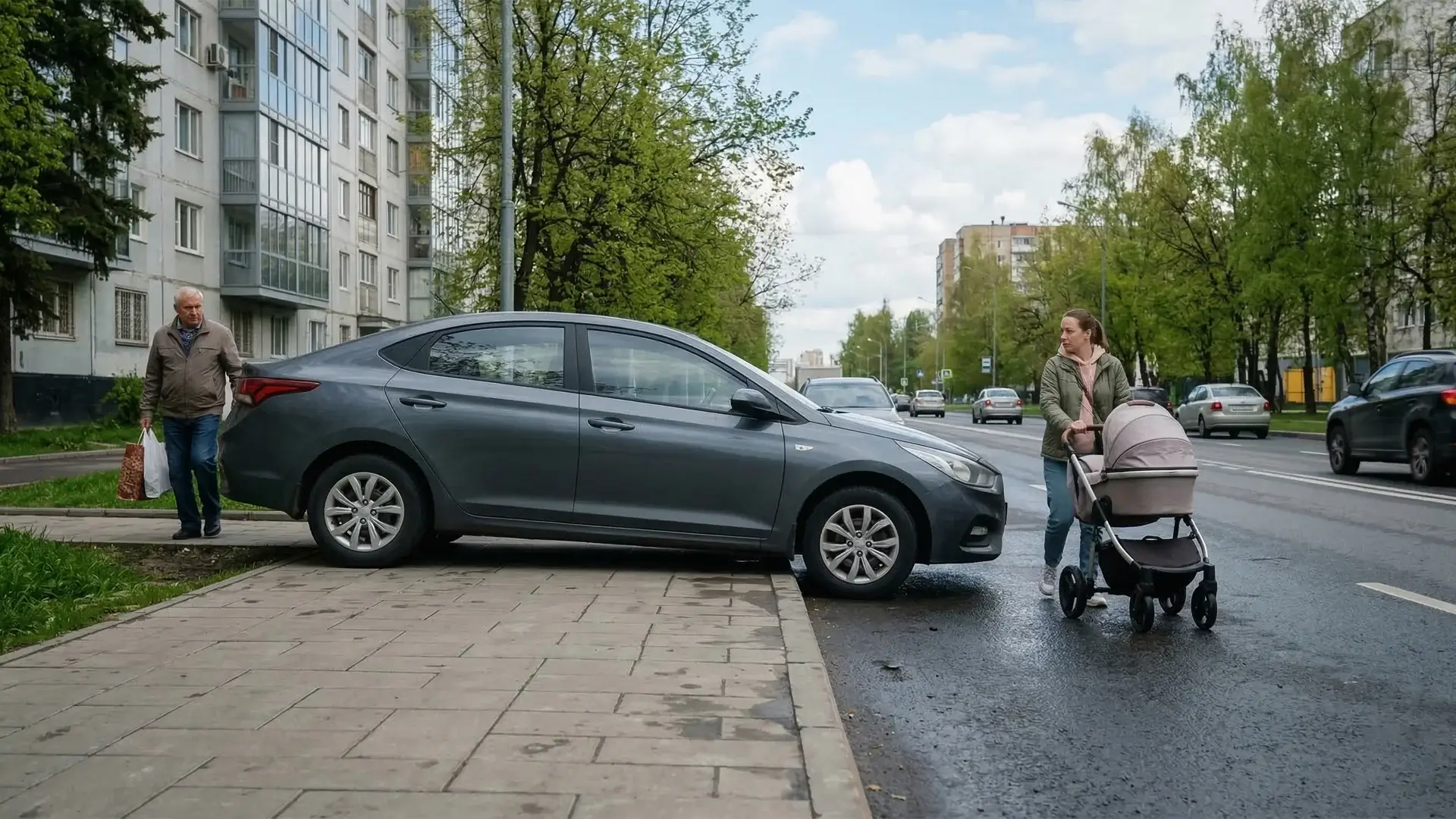 Штраф за парковку на тротуаре в России в 2026 году