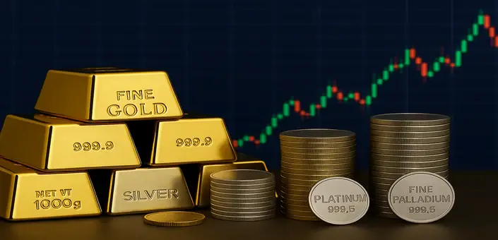 Металлы прибавляют на 13 августа 2026 года: серебро подорожало на 2,73%